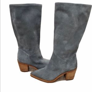 New Sam Edelman Leahla Grey Iris Suede Boot